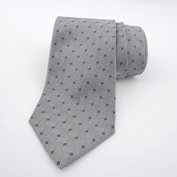 Brooks Brothers Other - Brooks Brothers‎ Tie Basketweave Silk Necktie Grey N/A Mens OS